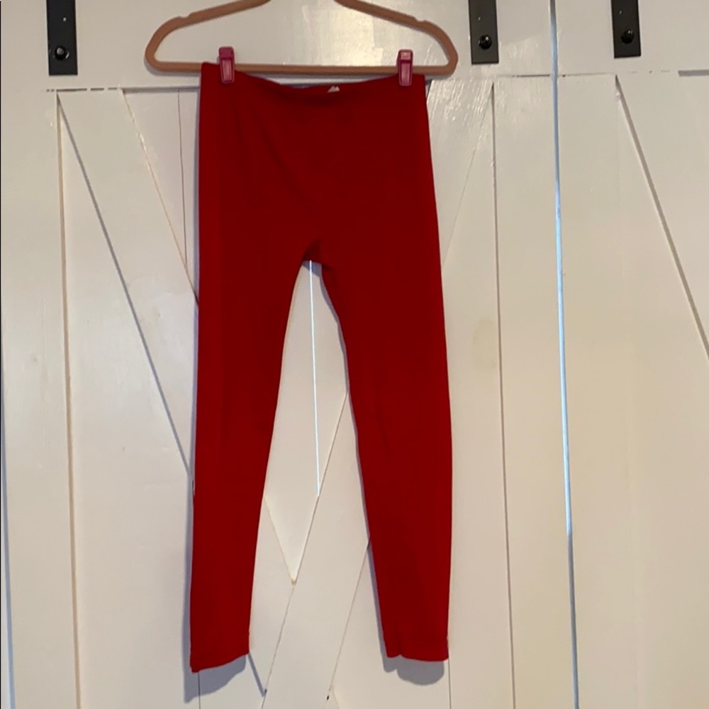 Colorful brand red leggings